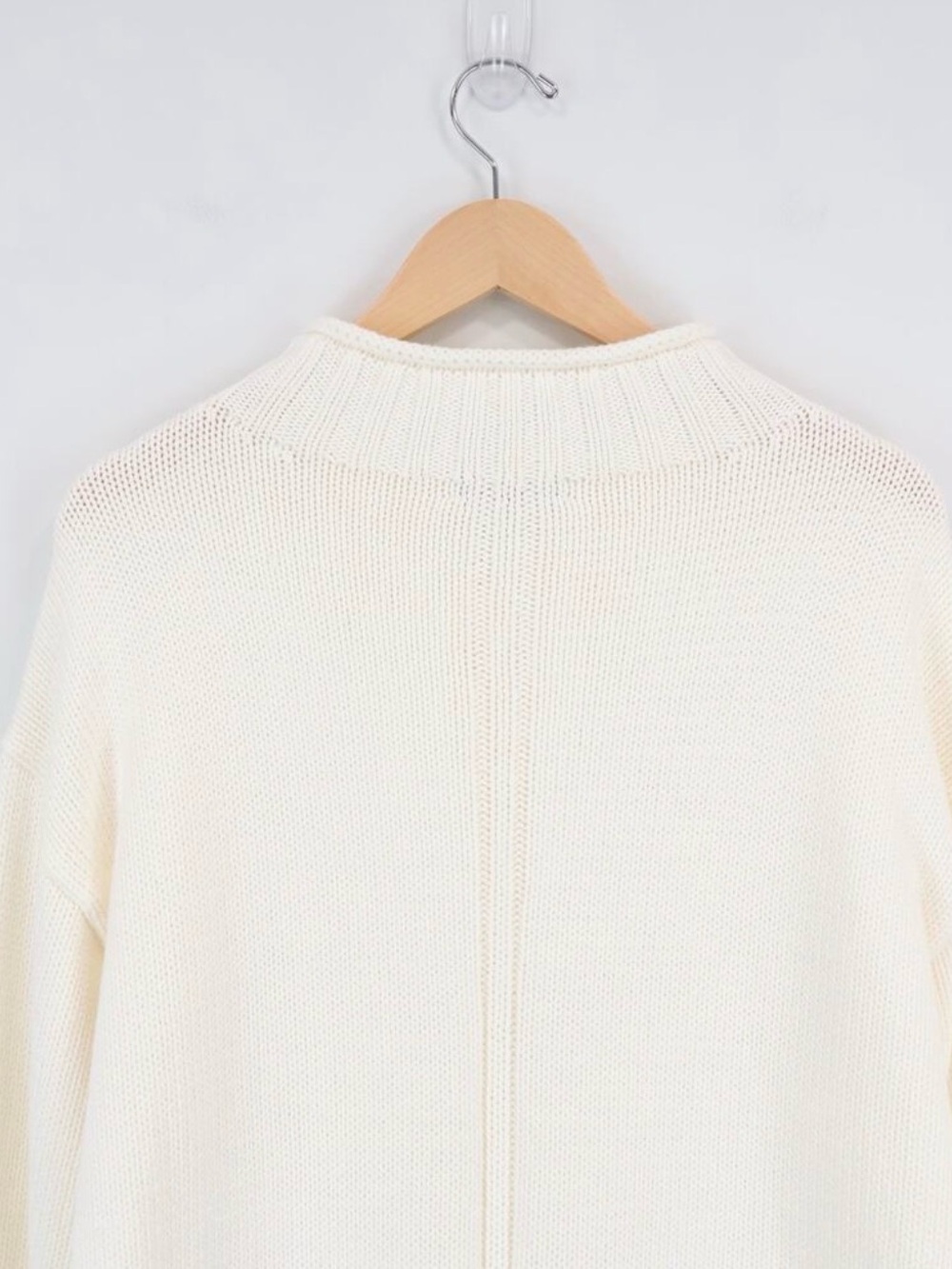 NWT J.Crew 2025 Rollneck Cotton Sweater Ivory Size L CM712 - Picture 6 of 15